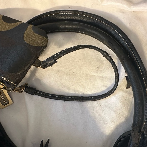 Coach Metallic Signature Jacquard Satchel + Cosmetic Pouch Copper Gold - Picture 11 of 16